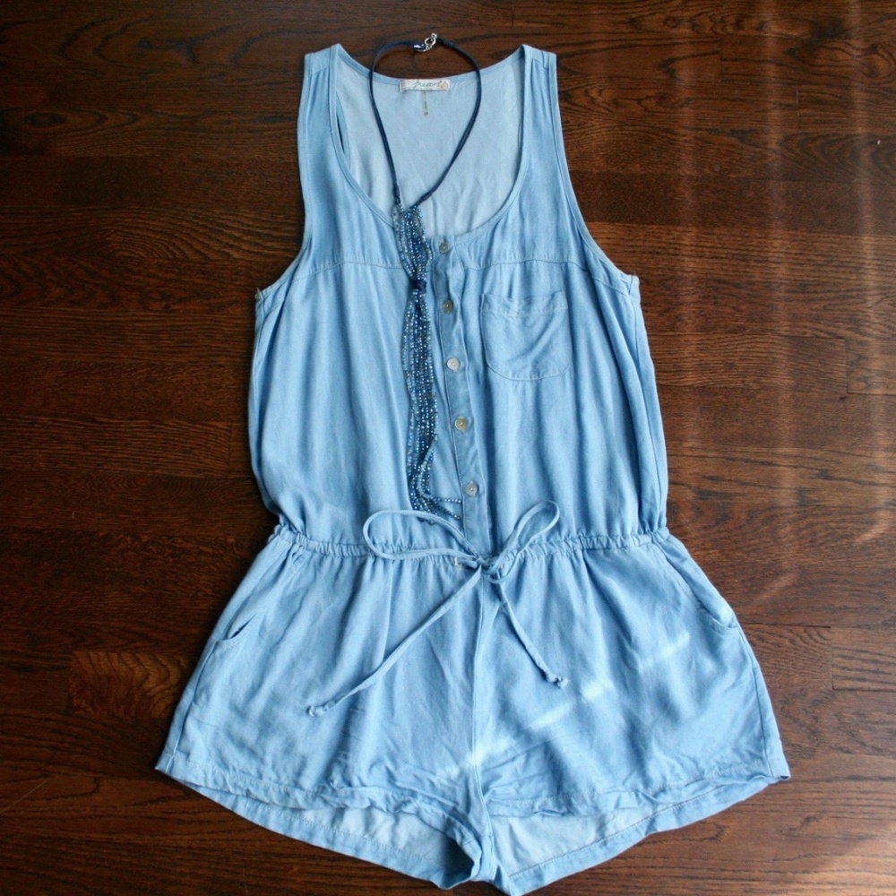 Women's Freebird Blue Romper Size M